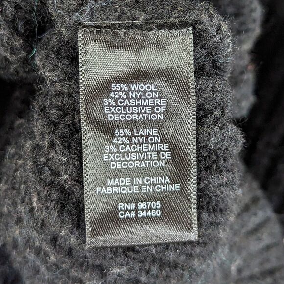 Rebecca Taylor Black Embellished Wool Blend Crewneck Sweater Pullover Beaded XS - Picture 7 of 8